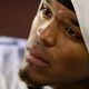 Quarterback Cam Newton #1 of the Carolina Panthers looks on during a post game interview after the Carolina Panthers defeated the Washington Redskins 26-15 at FedExField on December 19, 2016 in Landover, Maryland.
Patrick Smith/Getty Images